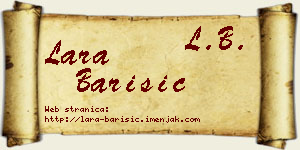 Lara Barišić vizit kartica